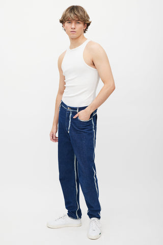 Eckhaus Latta Blue & White Painted Jeans