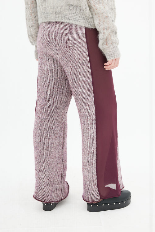 Eckhaus Latta Purple Knit Sheer Evening Lounge Pant
