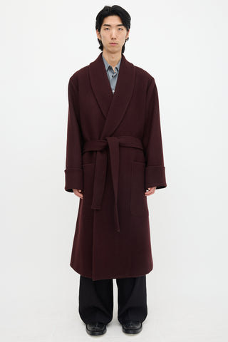 École de Pensée Wool Shawl Coat