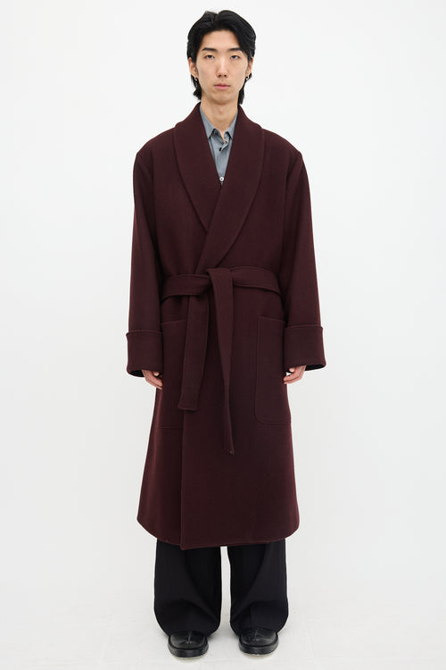 École de Pensée Wool Shawl Coat