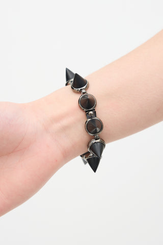 Eddie Borgo Sterling Silver & Onyx Cone Bracelet