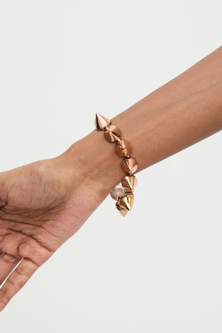 Eddie Borgo Sterling Silver Rose Gold Cone Bracelet