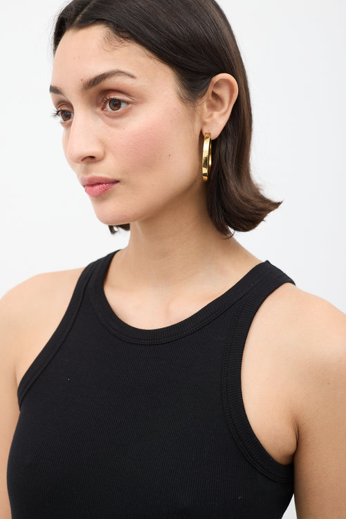 Effedue Gold Circle Hoop Earrings