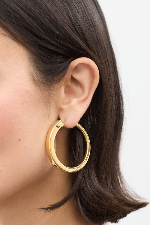 Effedue Gold Circle Hoop Earrings