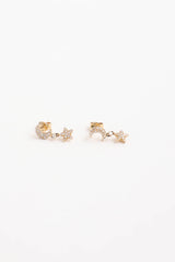 Effy 14K Yellow Gold Diamond Moon & Star Earrings
