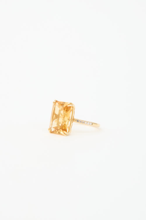 Effy 14k Gold & Citrine Ring