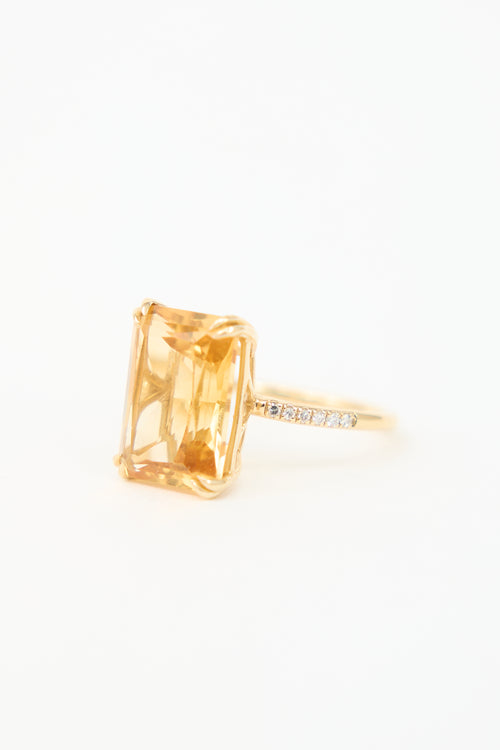 Effy 14k Gold & Citrine Ring
