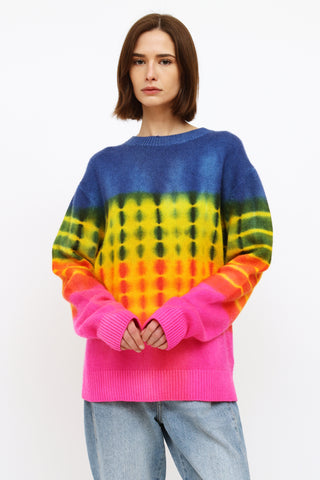 The Elder Statesmen Multi Tie-Dye Cashmere Sweater