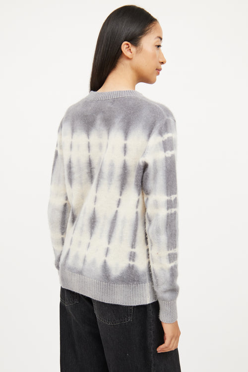 The Elder Statesman Grey Tie Dye Long Sleeve Sweater