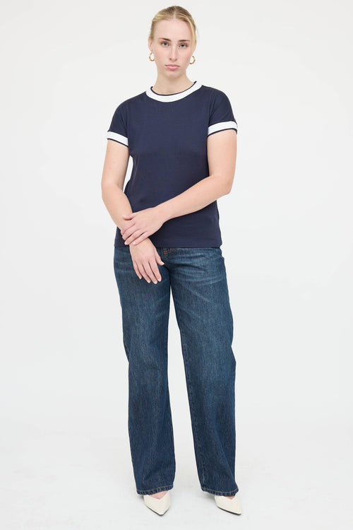 Eleventy Cotton Ringer T-Shirt