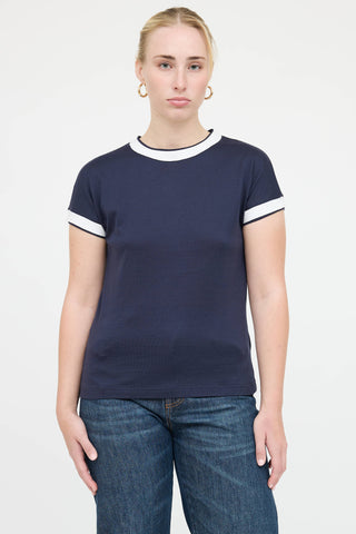 Eleventy Cotton Ringer T-Shirt