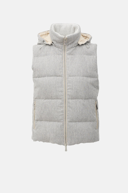 Eleventy Wool Down Puffer Vest