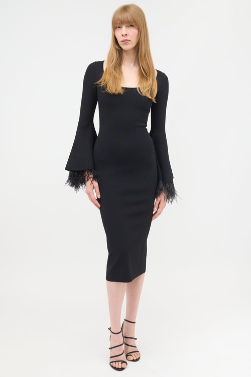 Elie Saab FW 2022 Flounce Sleeve Bodycon Dress