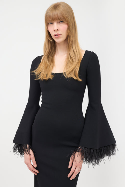 Elie Saab FW 2022 Flounce Sleeve Bodycon Dress