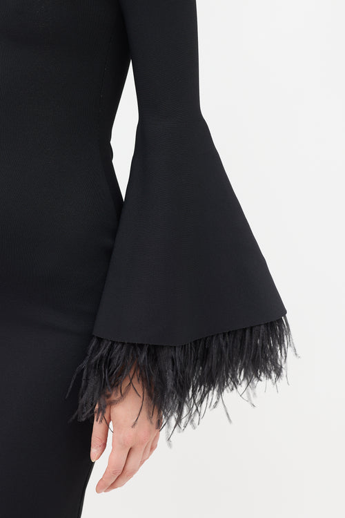 Elie Saab FW 2022 Flounce Sleeve Bodycon Dress