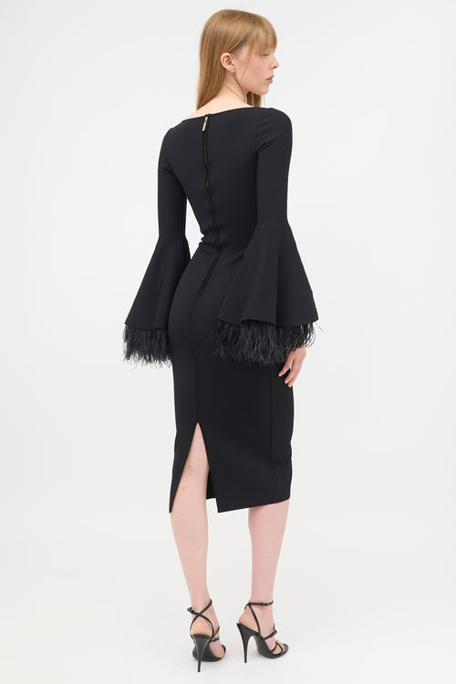 Elie Saab FW 2022 Flounce Sleeve Bodycon Dress