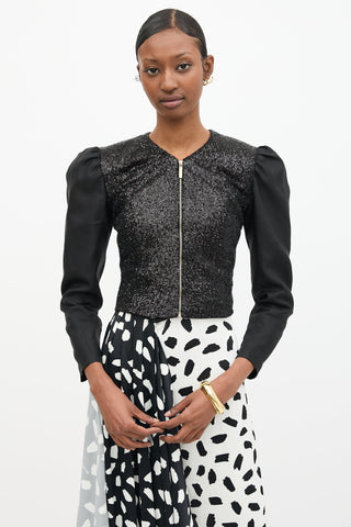 Elie Saab Sequin Cropped Jacket