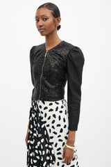 Elie Saab Sequin Cropped Jacket