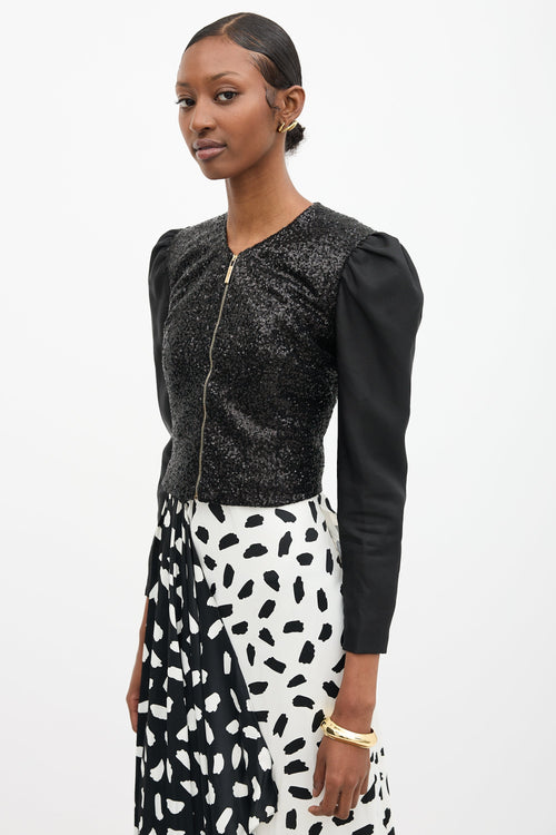 Elie Saab Sequin Cropped Jacket