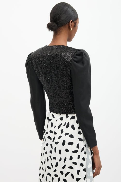 Elie Saab Sequin Cropped Jacket