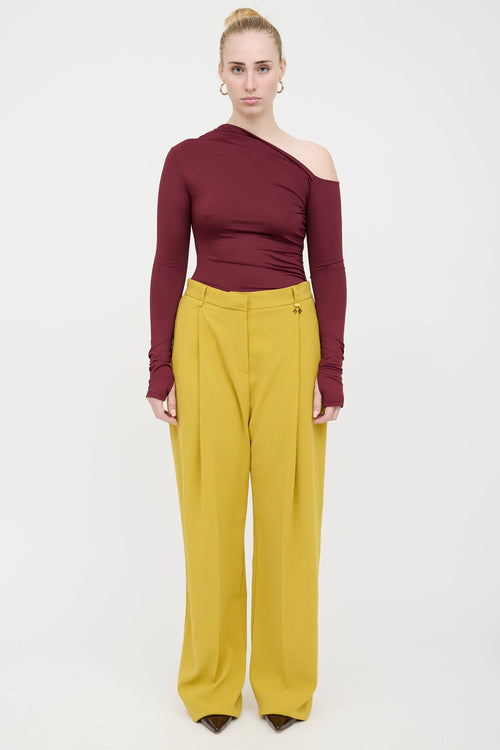 Elisabetta Franchi Straight Leg Pleated Trouser