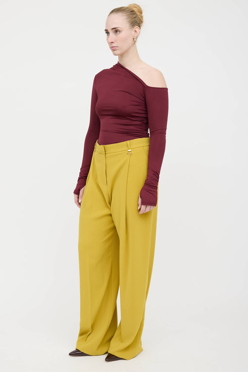 Elisabetta Franchi Straight Leg Pleated Trouser