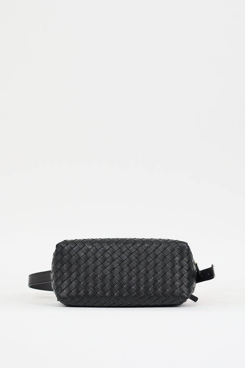 Elleme Black Woven Leather Trousse Bag