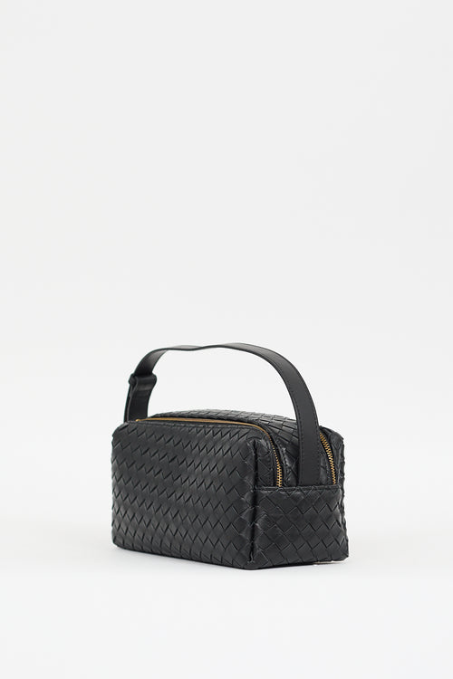 Elleme Black Woven Leather Trousse Bag