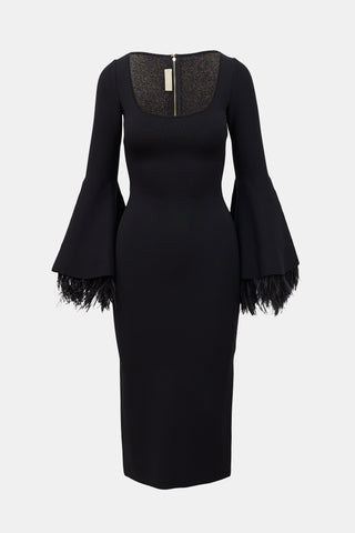 Elie Saab FW 2022 Flounce Sleeve Bodycon Dress