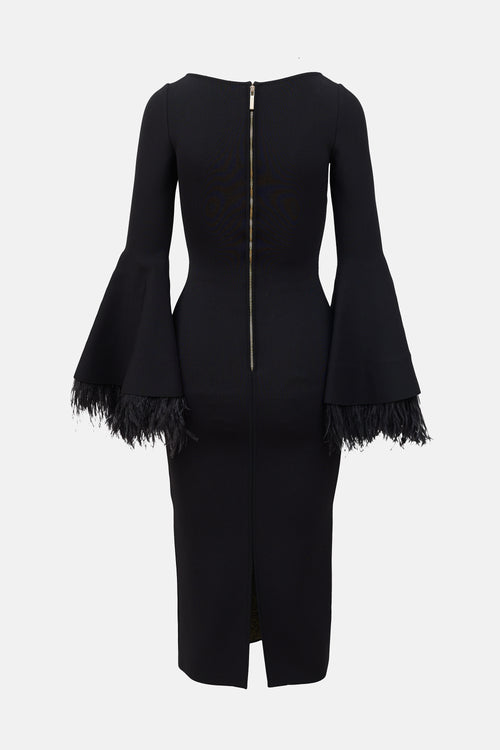 Elie Saab FW 2022 Flounce Sleeve Bodycon Dress