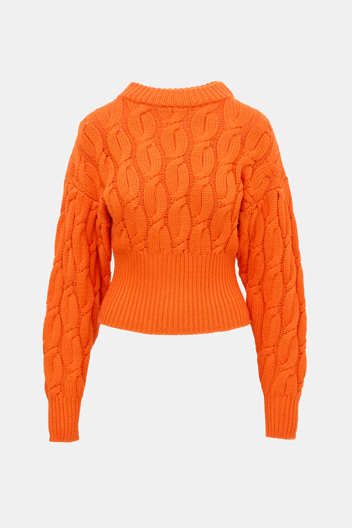 Emilia Wickstead Wool Cable Knit Sweater