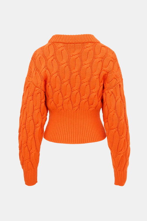 Emilia Wickstead Wool Cable Knit Sweater