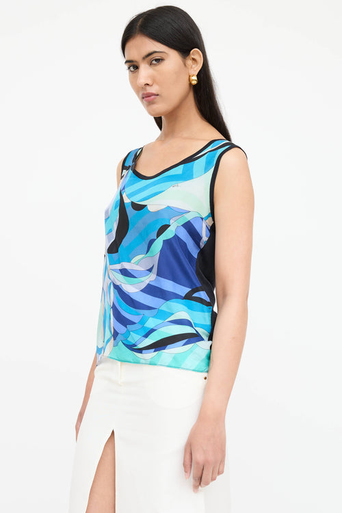 Emilio Pucci Silk Knit Patterned Top