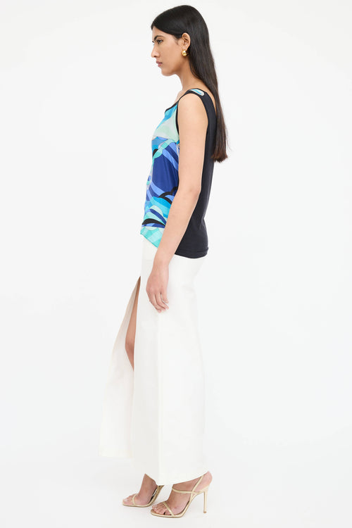 Emilio Pucci Silk Knit Patterned Top