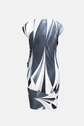 Emilio Pucci Print Ruched Midi Dress