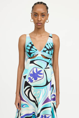 Emilio Pucci Printed Cutout Dress