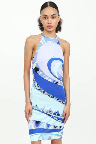 Emilio Pucci Halter Printed Dress