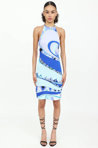 Emilio Pucci Halter Printed Dress