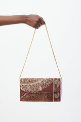 Emilio Pucci Brown & Pink Printed Clutch