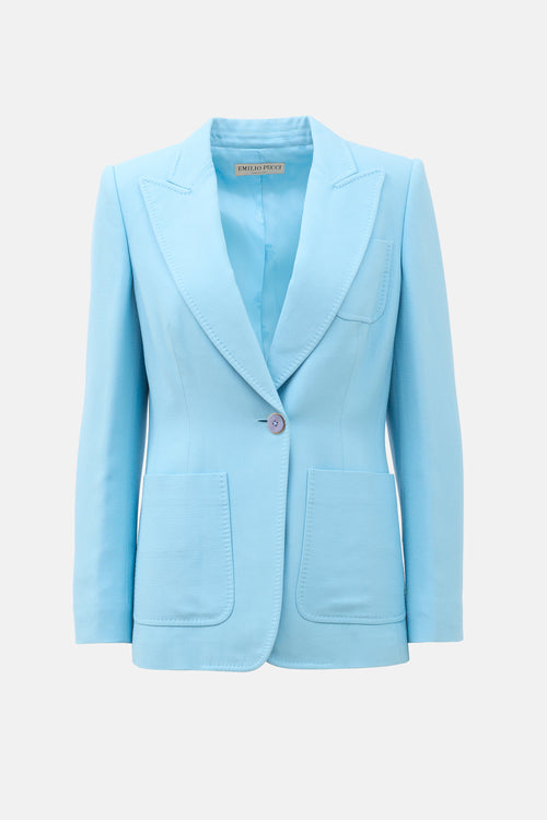 Emilio Pucci Crepe Peak Lapel Blazer