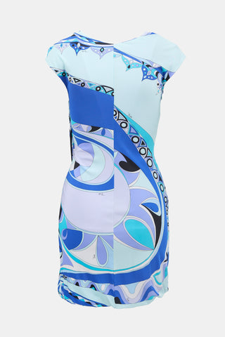 Emilio Pucci Draped Printed Dress