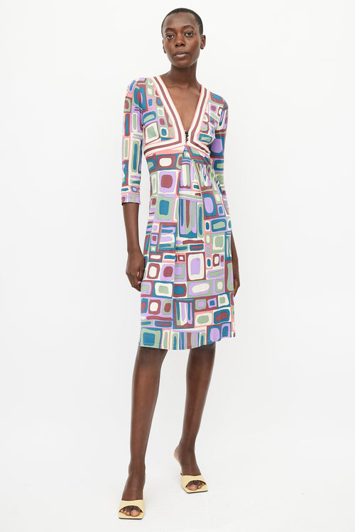 Emilio Pucci Multicolour Abstract Print Dress