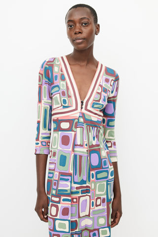 Emilio Pucci Multicolour Abstract Print Dress