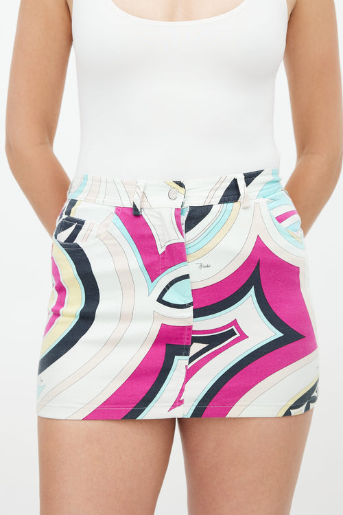 Emilio Pucci Multicolour Print Mini Skirt