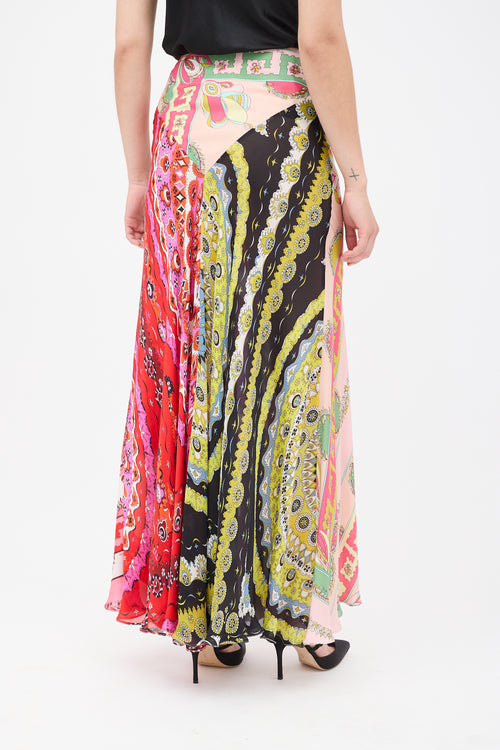 Emilio Pucci Multicolour Silk Print Skirt