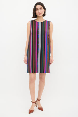 Emilio Pucci Multicolour Striped Shift Dress