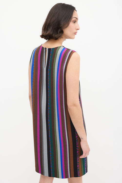 Emilio Pucci Multicolour Striped Shift Dress