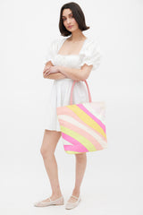 Emilio Pucci Pink & Multicolour Printed Tote Bag