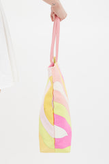 Emilio Pucci Pink & Multicolour Printed Tote Bag