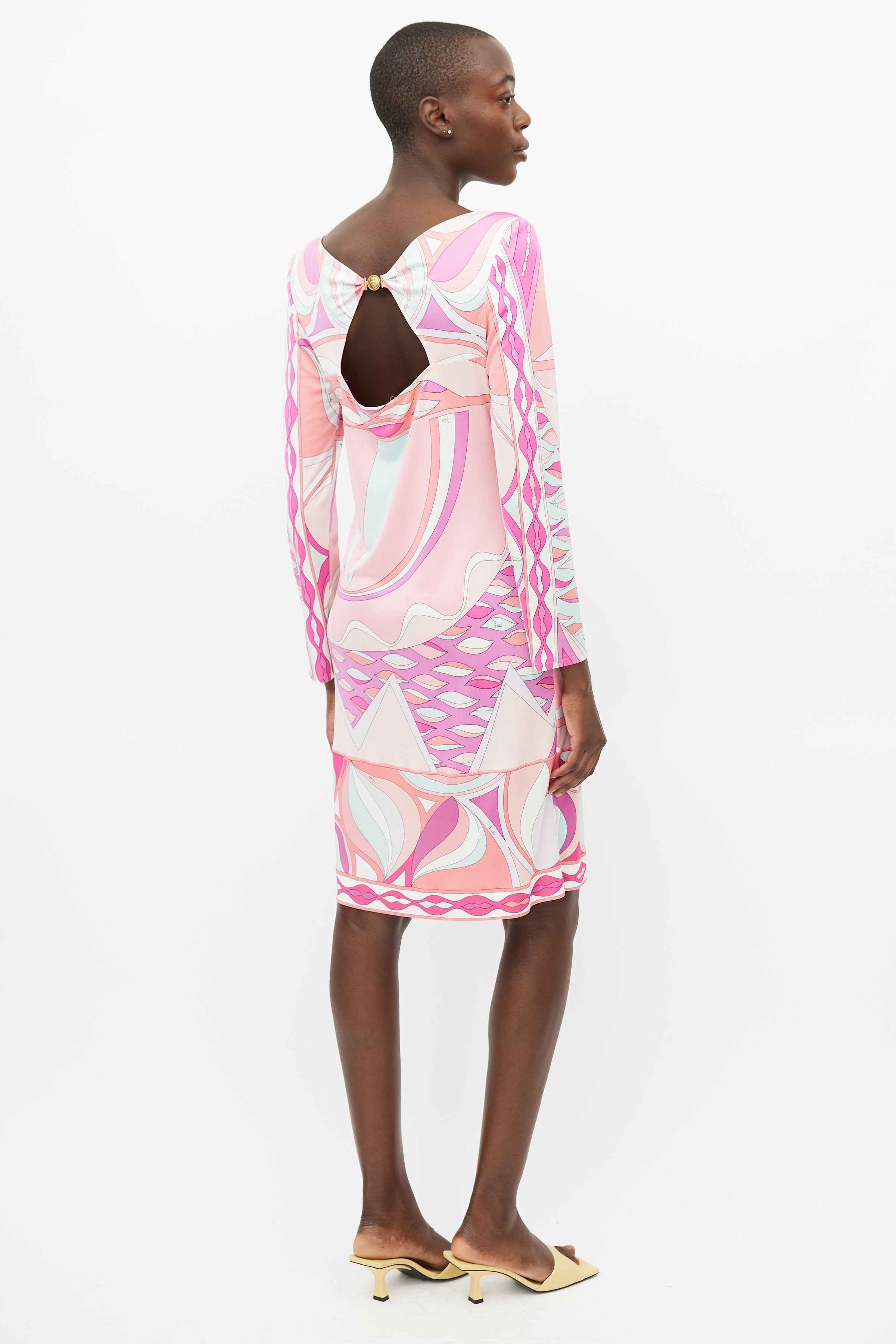 Emilio Pucci // Pink & Multicolour Silk Abstract Print Dress – VSP Consignment Emilio Pucci // Pink & Multicolour Silk Abstract Print Dress – VSP Consignment